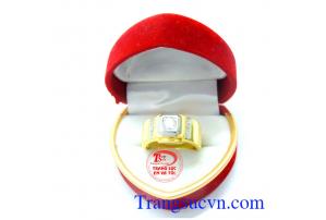 Nhẫn nam korea đính đá 5 ly