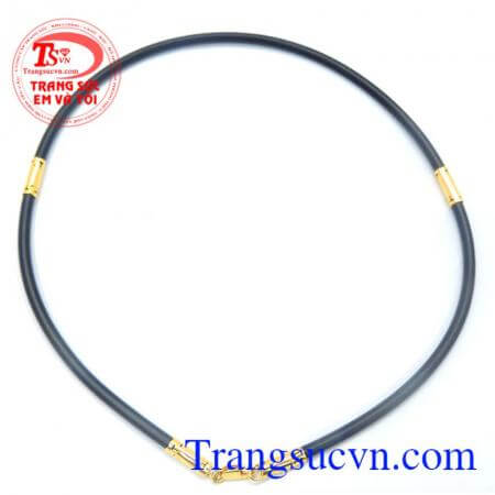 Dây cao su bọc vàng khắc chữ T đẹp