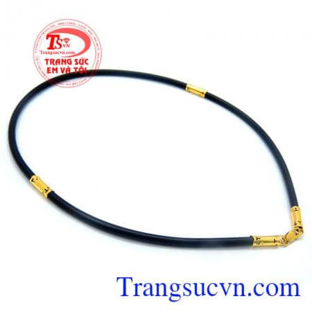 Dây chuyền nam cao su bọc vàng tây sang trọng