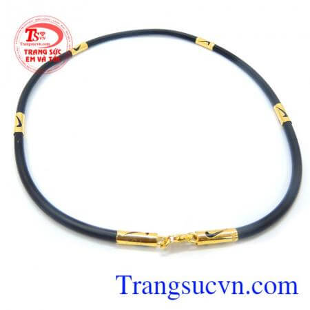 Sản phẩm dây cao su bọc 6 đốt vàng 10k bền đẹp chất lượng đảm bảo