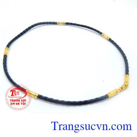 Dây da bọc vàng 6 đốt vàng 10k