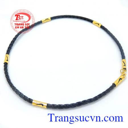 Sản phẩm dây da sang trọng bọc vàng 10k trẻ trung đẳng cấp dành cho nam đeo hợp thời trang và sang trọng, chất lượng đảm bảo,vàng sáng bóng, Dây da thật bọc vàng đốt Nike