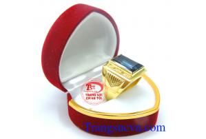 Nhẫn nam vàng đá đen đẹp đá đen chế tác tinh xảo