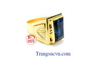 Nhẫn nam vàng đá đen đẹp