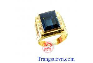 Nhẫn nam vàng gắn đá