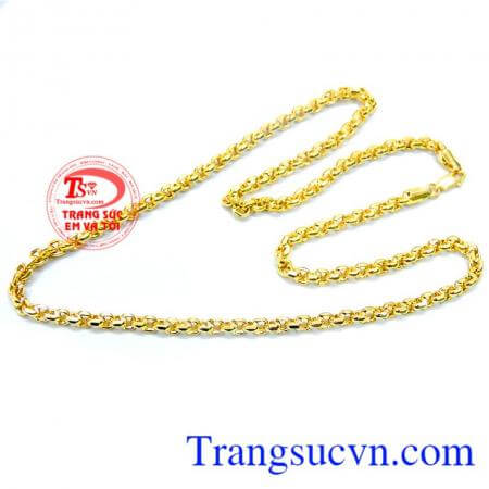 Dây chuyền nam vàng tây sang trọng, được các bạn nam ưa thích