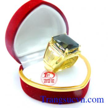 Sản phẩm nhẫn nam đá quý, nhẫn nam sang trọng Nhẫn nam sapphire đen