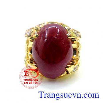 Nhẫn vàng phong cách cho phái nam, Nhẫn nam Ruby cho người mệnh Hỏa hoặc Thổ