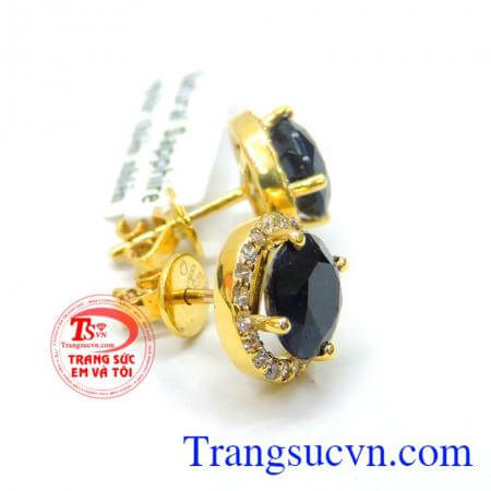 Đôi hoa tai saphire nữ dịu dàng