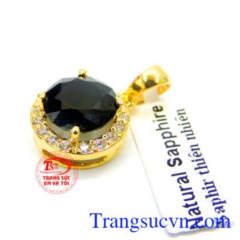 Mặt nữ saphire vàng 14k ngọt ngào bảo hành 12 tháng.