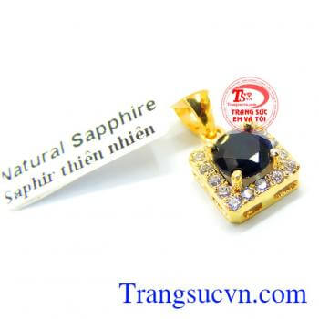 Mặt nữ saphire vàng 10k đẹp
