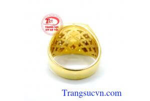 Nhẫn vàng thạch anh thiên nhiên, Nhẫn nam vàng tây