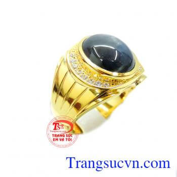 Nhẫn vàng saphire thiên nhiên