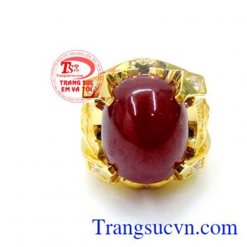 Nhẫn nam đá quý ruby thời trang đẳng cấp cho phái mạnh mang lại sự sang trọng cũng như những may mắn trong công việc và cuộc sống