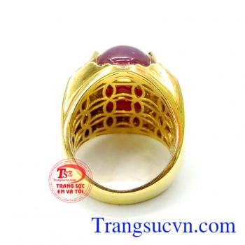Nhẫn vàng ruby thiên nhiên