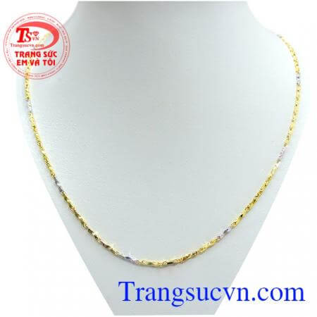 Nữ trang dây chuyền vàng nữ chế tác bằng máy độ bền đẹp, quý phái cho sản phẩm