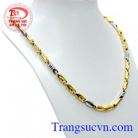 Dây chuyền nam vàng tây sang trọng