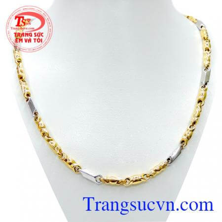 Dây chuyền vàng mạnh mẽ TSVN dây chuyền nam 10k đẹp, thiết kế kiểu dáng Italy sang trọng, sành điệu, dây chuyền nam vàng tây phong cách cho phái nam