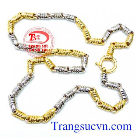 Dây chuyền nam vàng tây sang trọng