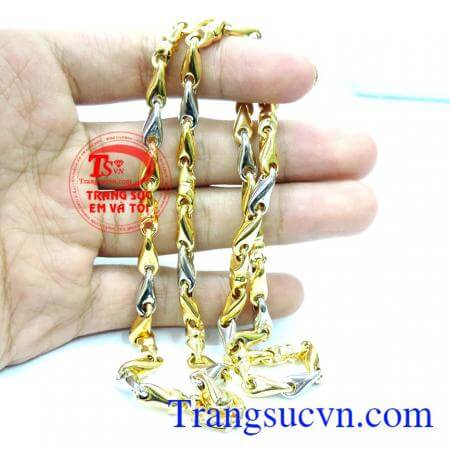 Dây chuyền vàng thiết kế kiểu dáng phong cách, nam tính