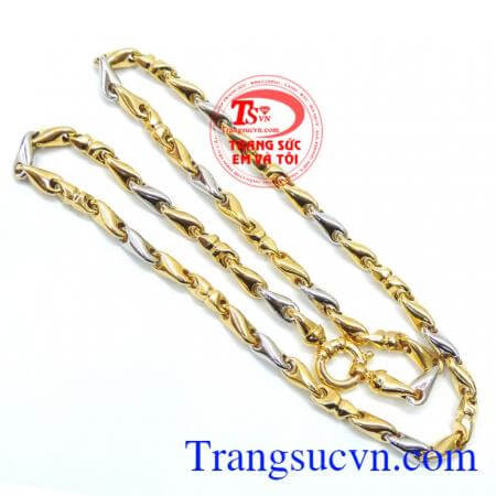 Dây chuyền vàng thiết kế kiểu dáng phong cách, nam tính