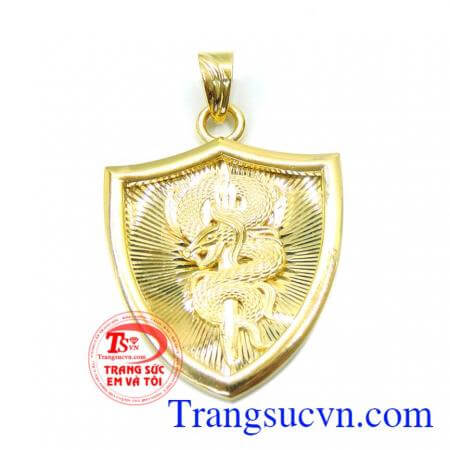 Bán Mặt rồng nam vàng 10k 3D đẹp, mặt dây rồng vàng 3D may mắn dành cho nam,