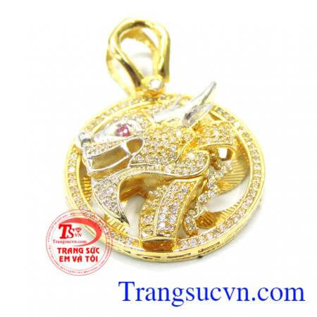 Sản phẩm Mặt dây nam rồng 10k nhẹ nhàng, mặt dây rồng đính đá đẹp