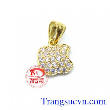 Mặt dây vàng nữ apple tinh tế, bán nữ trang mặt dây nữ kiểu vàng tây dành cho nữ.