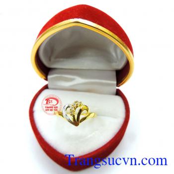 Thiết kế tinh tế. Nhẫn nữ vàng 10k kiểu dáng đẹp