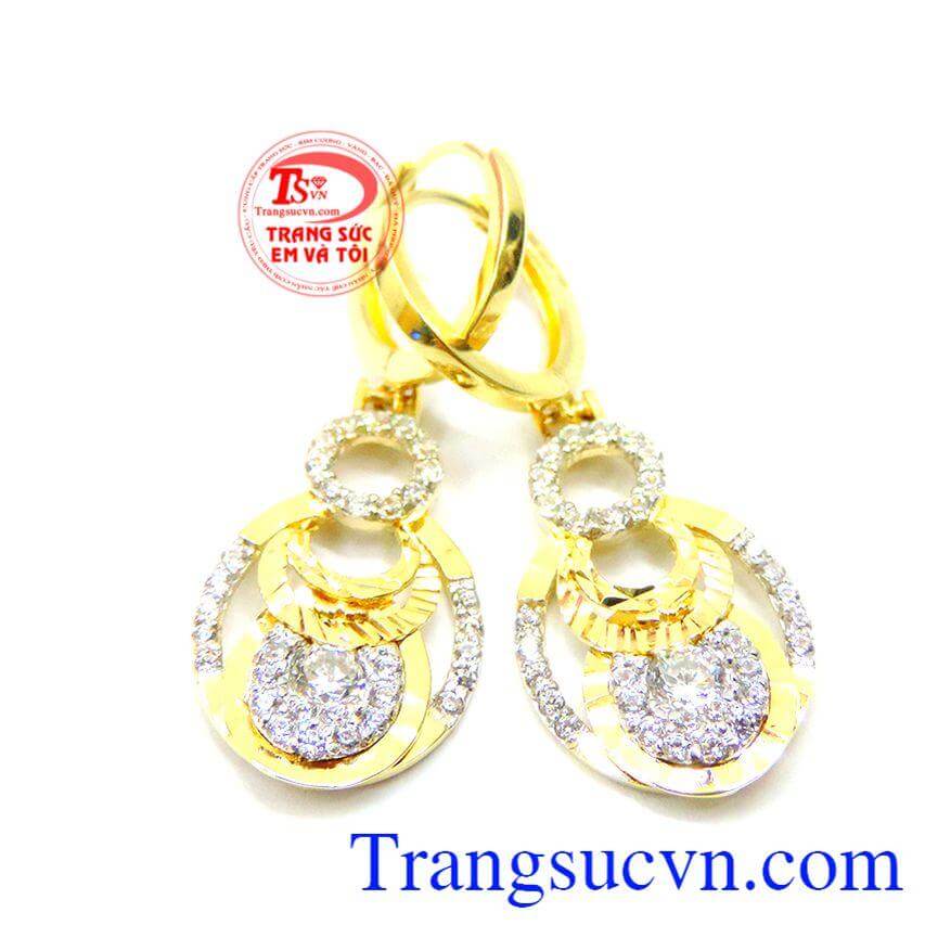 Hoa tai vàng tây nữ trang quà tặng