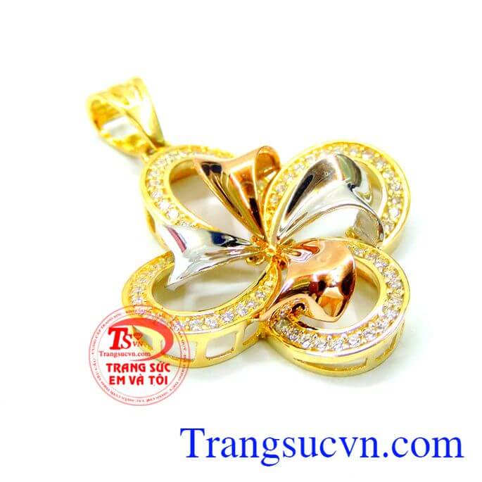 Bán mặt dây chuyền nữ vàng 18k quý phái dễ kết hợp cùng nhiều kiểu dây chuyền vàng. 