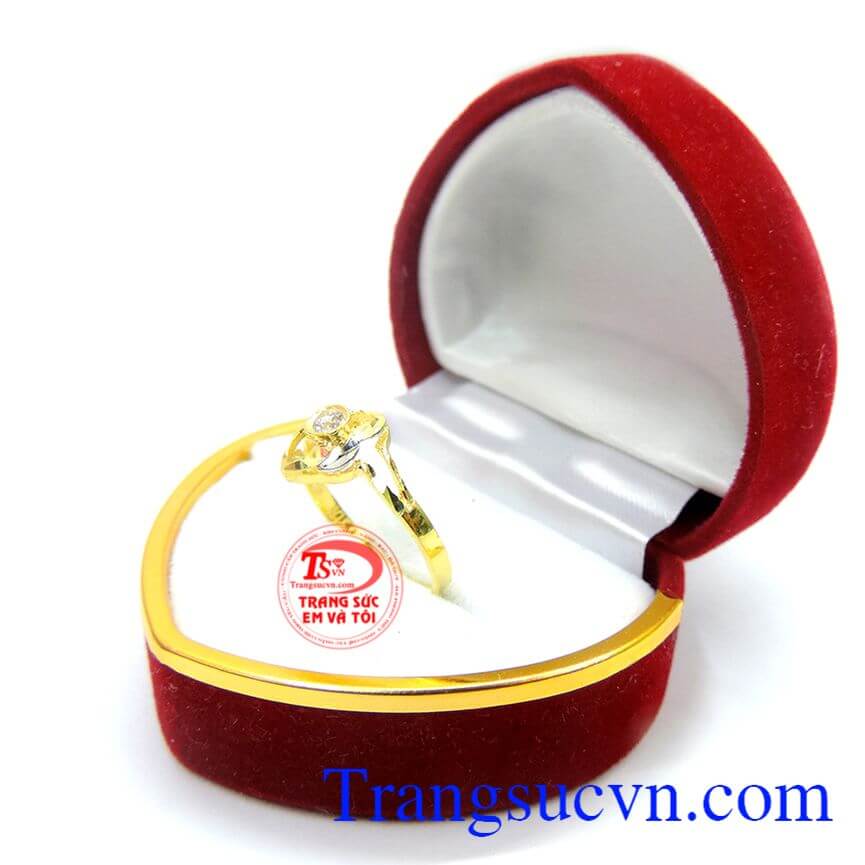 nhẫn nữ vàng tây 10k giá rẻ,kiểu dáng đẹp ý nghĩa tình yêu rung động được làm bằng vàng 10k. 