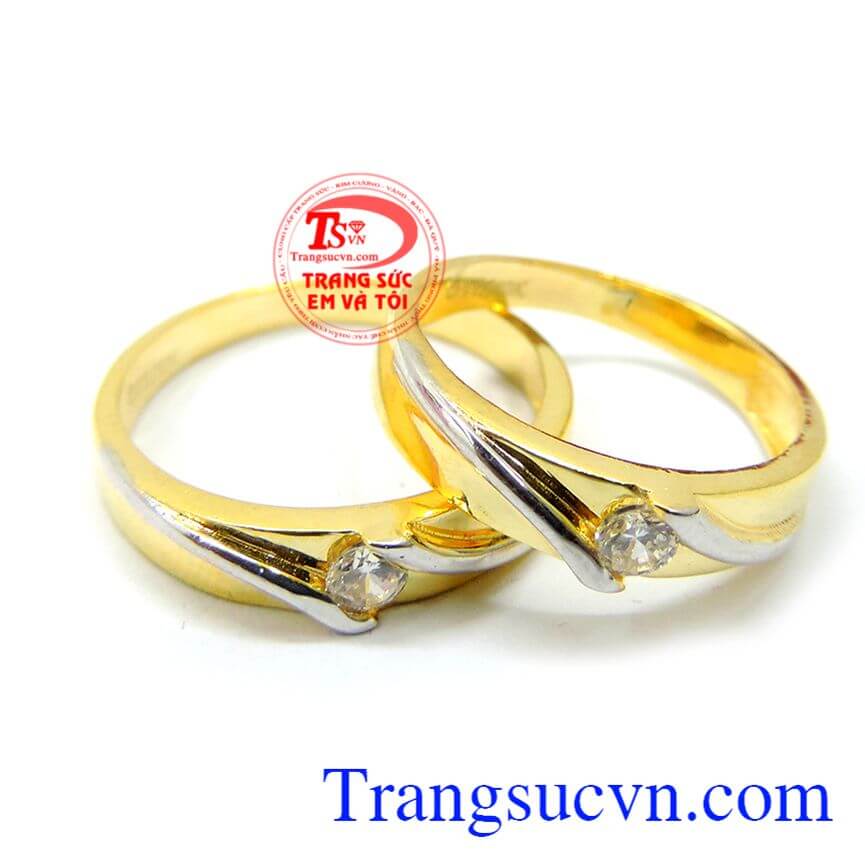 Nhẫn cưới tình yêu cao đẹp dành cho cặp đôi tình yêu nhẫn cưới vàng tây đảm bảo chất lượng