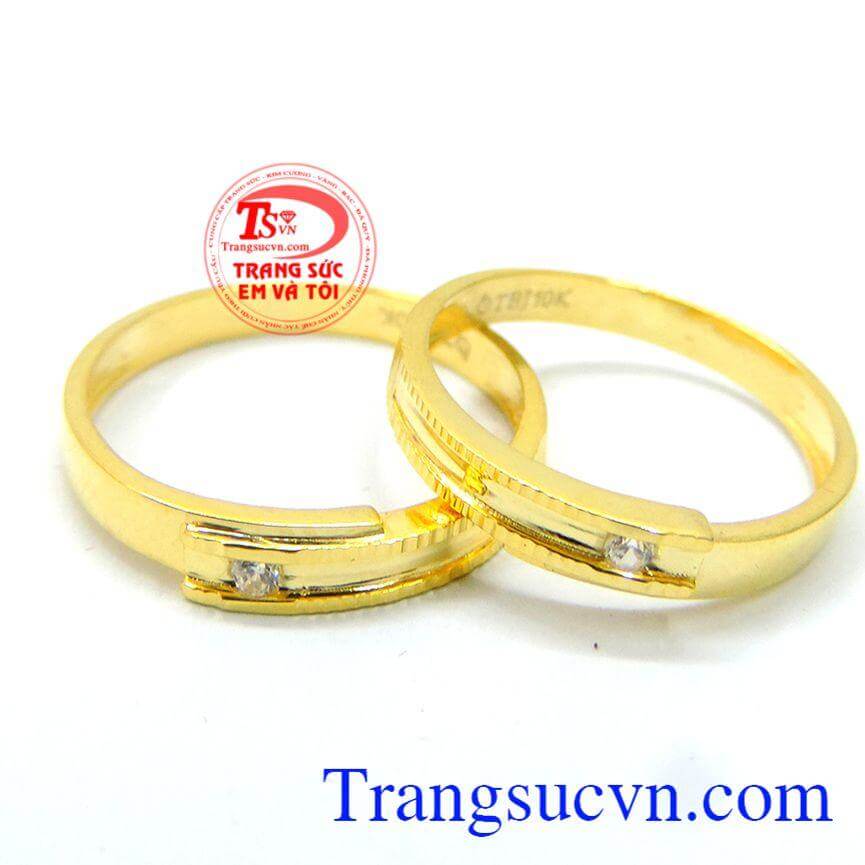 Nhẫn cưới sang trọng vàng 10k