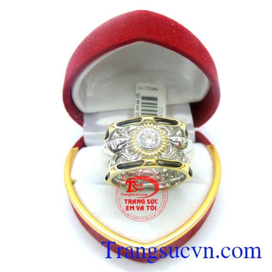 Nhẫn nam vàng cá sang trọng
