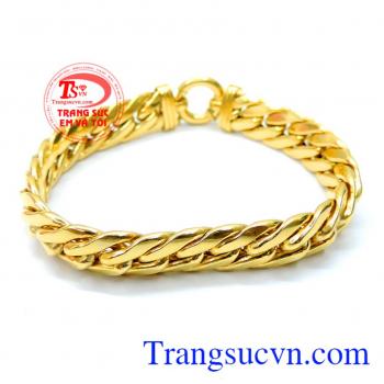 Lắc tay nam vàng mạnh mẽ 10k là món quà ý nghĩa dành cho nam thể hiện được sự mạnh mẽ bản lĩnh của người đàn ông với kiểu dáng đẹp,nam tính phong cách mạnh mẽ sản phẩm được Công ty trang sức em và tôi chế tác và cung cấp trên toàn quốc.