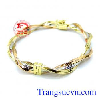 Vòng tay vàng đeo hợp thời trang, chất lượng đảm bảo uy tín. Vòng tay bện 10k may mắn cho nữ
