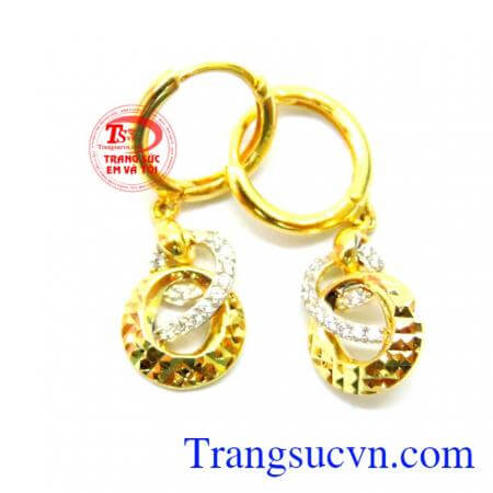 Hoa tai nữ trang vàng 10k quà tặng