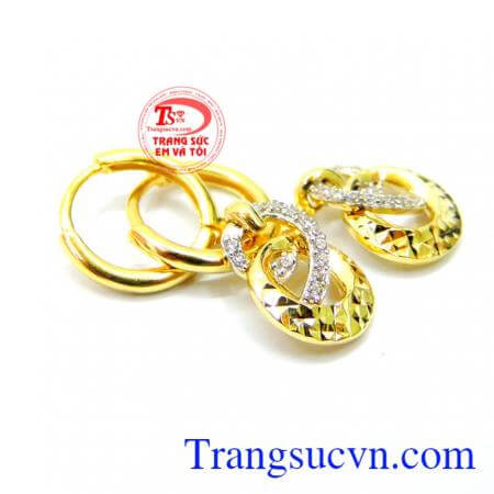 Hoa tai nữ trang vàng 10k quà tặng, hoa tai vàng tây ,hoa tai vàng 10k cao quý, hoa tai đẹp, chất lượng đảm bảo, hoa tai vàng tây chế tác tinh xảo,