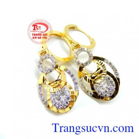 Hoa tai vàng tây nữ trang quà tặng