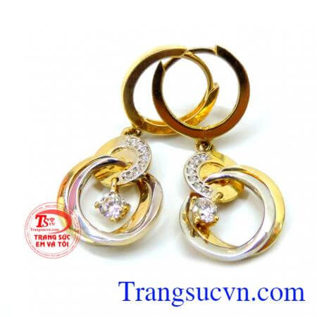 Hoa tai nữ trang đẹp 10k là sản phẩm hoa tai vàng tây 10k thiết kế nhẹ nhàng đơn giản tạo vẻ đẹp thanh lịch cho phái nữ.