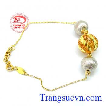 Đường nét sáng bóng,bền đẹp. Lắc tay vàng nữ hạt trẻ trung