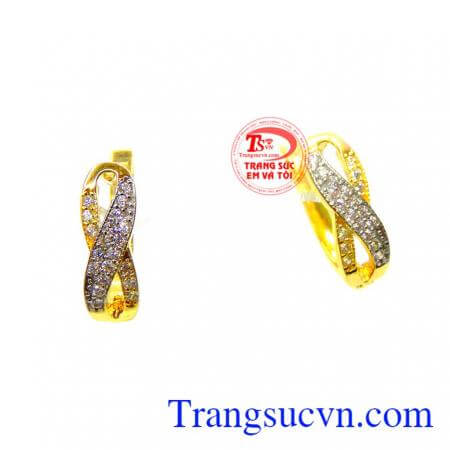 Hoa tai nữ trang vàng 10k trẻ trung 