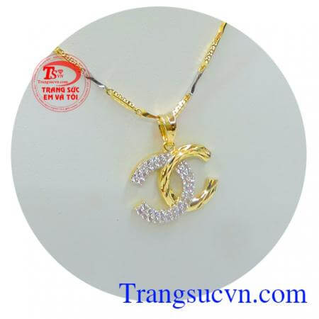 Bộ dây chuyền nữ vàng tính Chanel