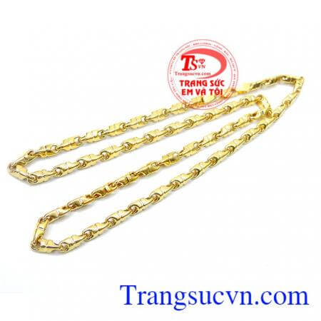 Dây chuyền vàng nam tính sáng bóng