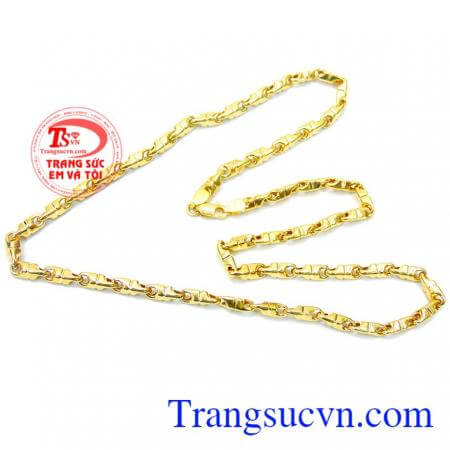 Dây chuyền nam vàng tây sang trọng