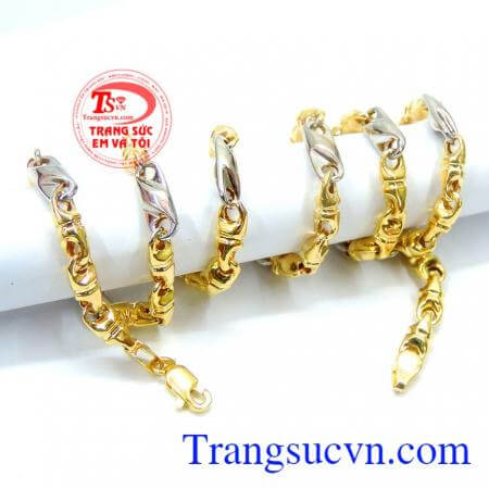 Dây chuyền nam vàng tây sang trọng