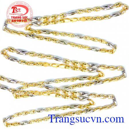 Dây chuyền nam vàng tây sang trọng