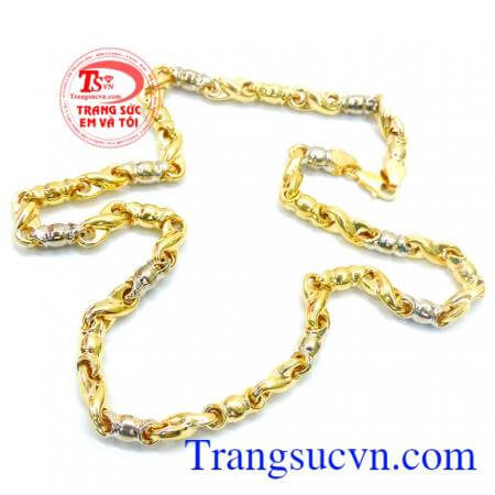 Dây chuyền nam to quý phái TSVN sáng đẹp,đeo dây vàng tây sang trọng và đẹp dành cho nam là dây chuyền vàng chuẩn 10k 41.6%Au có bảo hành 6 tháng