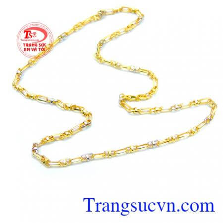 Dây chuyền nam vàng tây phong cách